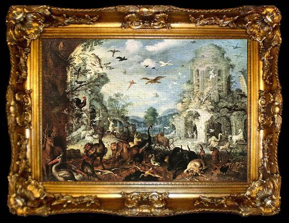 framed  Roelant Savery Landscapes with Wild Beasts, ta009-2